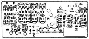Detailansicht der Sicherung 4 für den Zigarettenanzünder im Audi 100 C4.