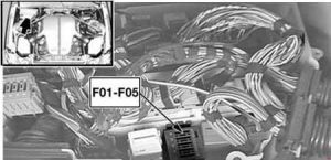 Sicherung im Motorraum für S85-Motoren