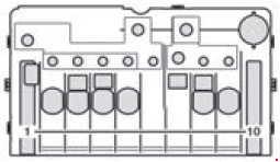 Sicherungsplan für die elektrische Zusatzheizung PTC im Sprinter W906.