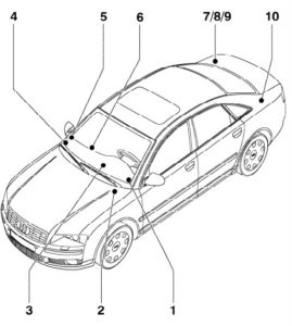 Sicherungskasten Nr. 2 im Audi A8 D3 Innenraum