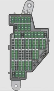 Sicherung 24 des Zigarettenanzünders im Sicherungskasten der Instrumententafel eines Audi S3 (2011).