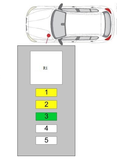 Übersicht des Sicherungskastens und der Relais im Motorraum, relevant für Zusatzwasserpumpe.