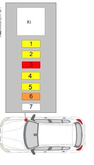 Sicherungskasten und Relais im Motorraum (Typ 2) für EGR-Kühler-Umschaltventil.