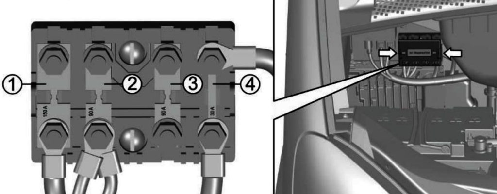 Sicherungsdiagramm spezifisch für Dieselmodelle des Fahrzeugs.