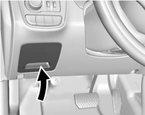 Sicherungskasten-Position im Armaturenbrett des Chevrolet Spark (2016-2020).