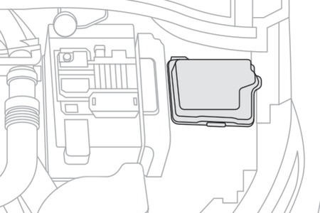 Fünfter Teil des Sicherungsplans für die Sicherungen im Motorraum des C4 Cactus.