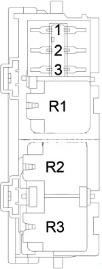 Übersicht des Sicherungskastens für Dieselmodelle im Motorraum.
