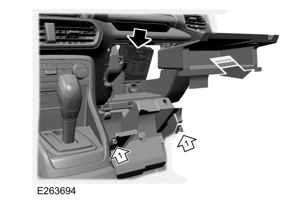 Sicherungskasten im Fahrgastraum für Ford EcoSport Modelle, hergestellt ab 07.10.2019.