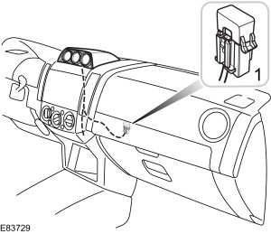 Sicherung für Neigungsmesser und Kompass im Ford Ranger (2006-2011).