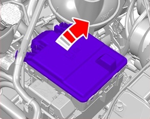 Position des Sicherungskastens im Motorraum für 2.0L Ecoblue & PHEV.