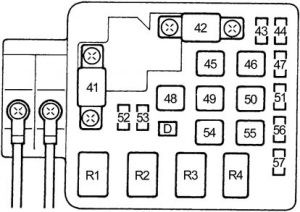 Sicherungskasten im Motorraum eines Honda Civic (1996-2000) für Rückleuchten.