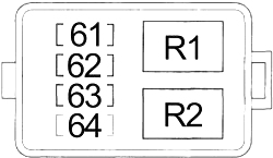 Sicherungsplan Nr. 2 im Motorraum eines Honda Civic für PCM (Automatikgetriebe).