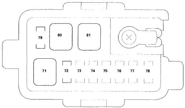 Sicherungskasten Nr. 2 im Motorraum, relevant für Modelle von 2003-2004.