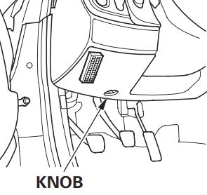 Sicherungsdiagramm des Innenraums unter dem Armaturenbrett auf der Fahrerseite.