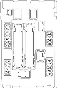 Sicherungsplan Motorraum Nr. 1 für den Infiniti EX37.