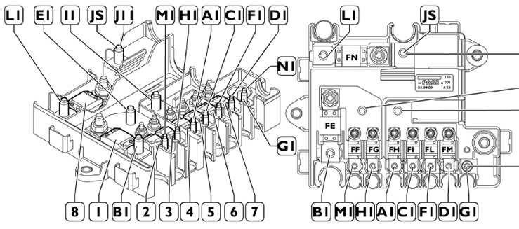 Sicherung D (FD) 80A für die Bordcomputer-Stromversorgung im Steuergerät CBA1.