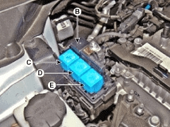 Zusätzlicher Sicherungsblock, typischerweise in Dieselfahrzeugen verbaut.