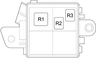 Sicherungskasten 2 im Motorraum, bereit zur Abdeckungsentfernung.