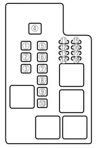 Sicherungsblock im Motorraum des Mazda MPV LW (1999-2006)