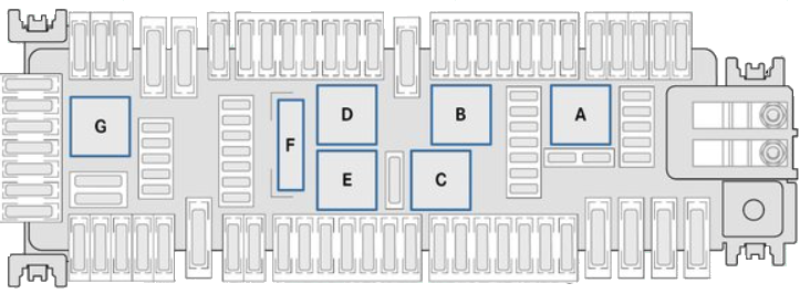 Relaisbelegung des Sicherungshalters S6-29 im Mercedes-Benz Vito III W447.