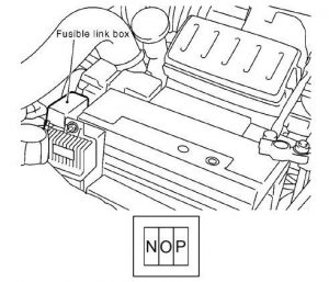 Sicherungskasten (K9K) im Nissan Note für elektronisches Stabilitätsprogramm.