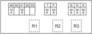 Sicherungskasten F116 im Motorraum für den R9M-Motor des Nissan X-Trail.