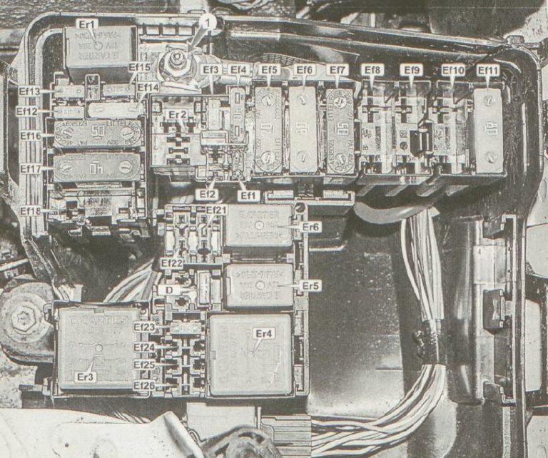 Sicherungskastenposition im Motorraum, gemäß dem bereitgestellten Diagramm.