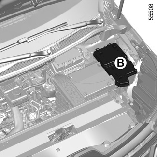 Schema B: Sicherungen im Motorraum des Renault Kangoo III
