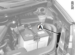 Sicherungsbelegung des Renault Koleos I (2007-2015) im Motorraum für den Zigarettenanzünder.