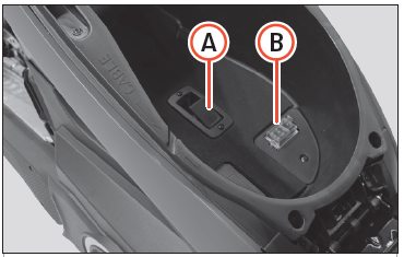 Detaillierter Sicherungsplan des Seat MO 125 eScooters mit Komponentenübersicht.