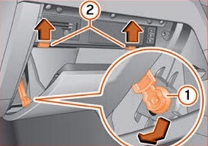 Detailansicht des Sicherungskastens im Fahrgastraum des Seat Tarraco (2019) für Rechtslenker.
