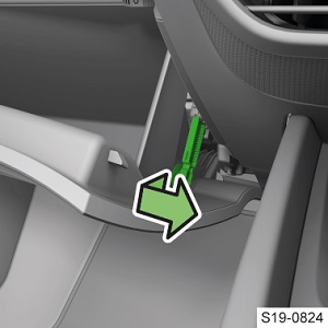 Nahaufnahme der Sicherung 52 für den Zigarettenanzünder im Skoda Octavia.
