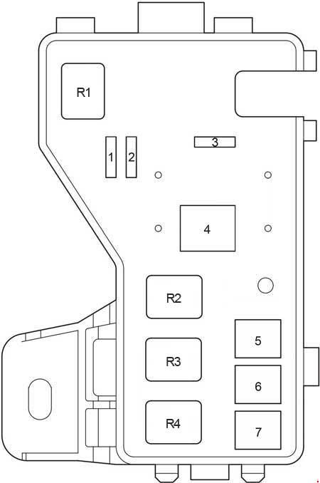 Zusätzlicher Sicherungskasten im Motorraum für 1AZ-FSE, 1AZ-FE, 1ZZ-FE, 3ZZ-FE.
