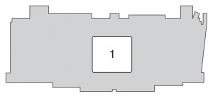Sicherungskasten im Motorraum des Toyota Aygo AB10 (2012-2014) von hinten.