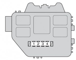 Sicherungsblock Typ C für das sequentielle Multipoint-Kraftstoffeinspritzsystem.