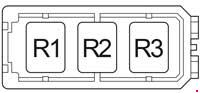 Sicherungskasten im Motorraum für 1TR-FE, 2TR-FE, 1GR-FE Motoren.