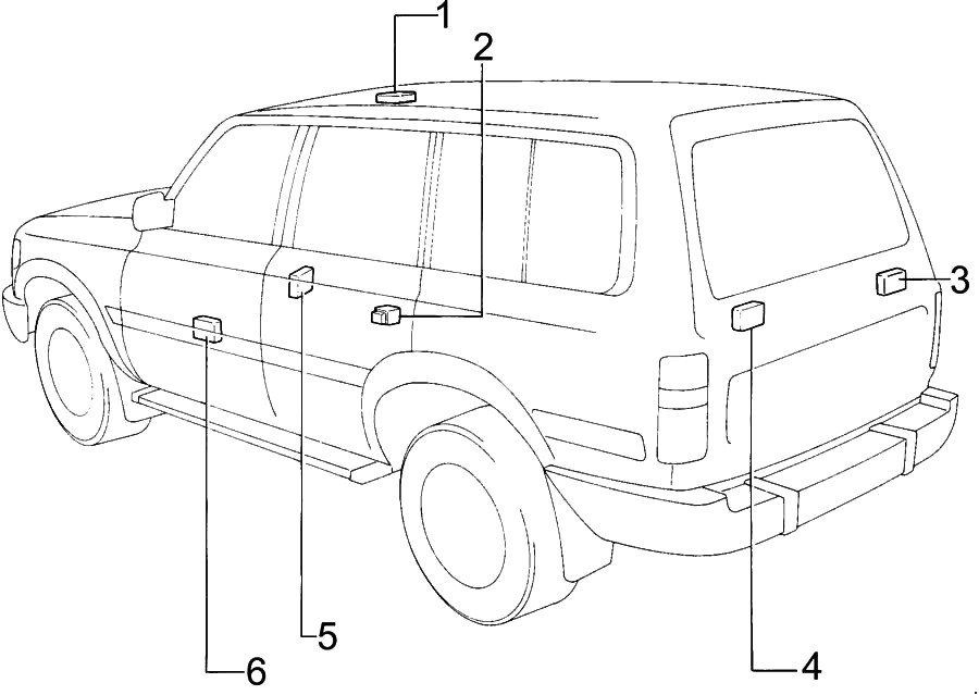 Zusätzliche elektrische Komponenten für die Funktion des Schiebedachs.