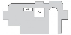 Sicherungskasten im Kofferraum des Toyota Prius XW20 (2008-2009).