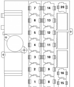 Relais für die Kraftstoffsystem-Druckpumpe -G6- im Motorraum.