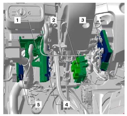 Hydraulikpumpenrelais GB im Relaiskasten unter dem Armaturenbrett