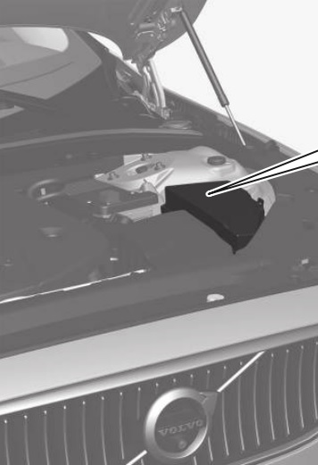 Sicherungskasten im Motorraum des Volvo S60 für Zigarettenanzünder.