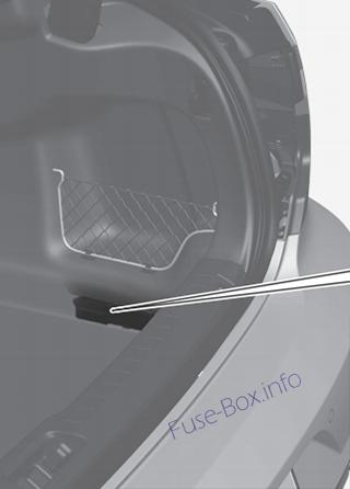 Sicherungsplan für den Bereich unter dem Armaturenbrett im Volvo S90.