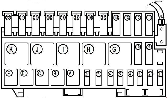 Schematisches Diagramm der Komponenten im Motorraum.