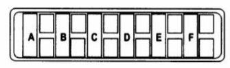 Detailliertes Sicherungsdiagramm für den Fahrgastraum, zweite Ansicht.